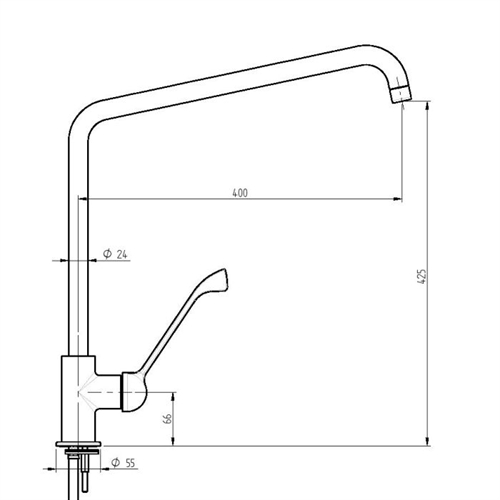 Monolith 400mm Reach Medical/Commercial Kitchen Sink Mixer